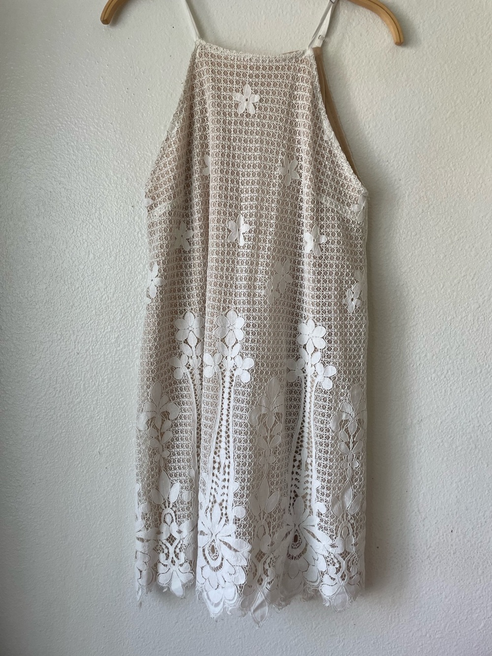 Francesca’s collection lace high neck halter dress